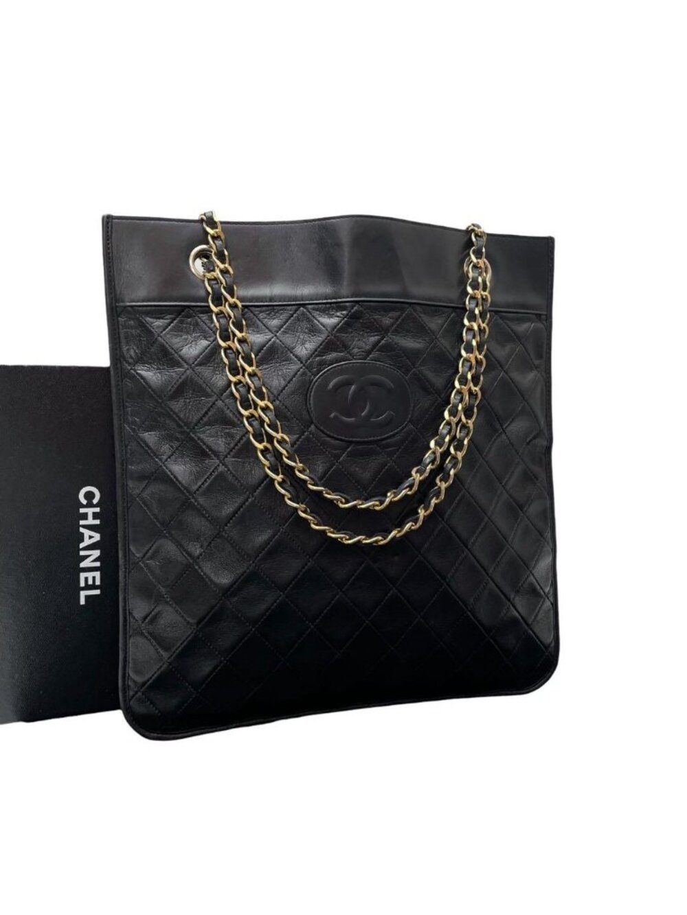 Chanel Quilted Lambskin Chain Shoulder Bag CC Logo